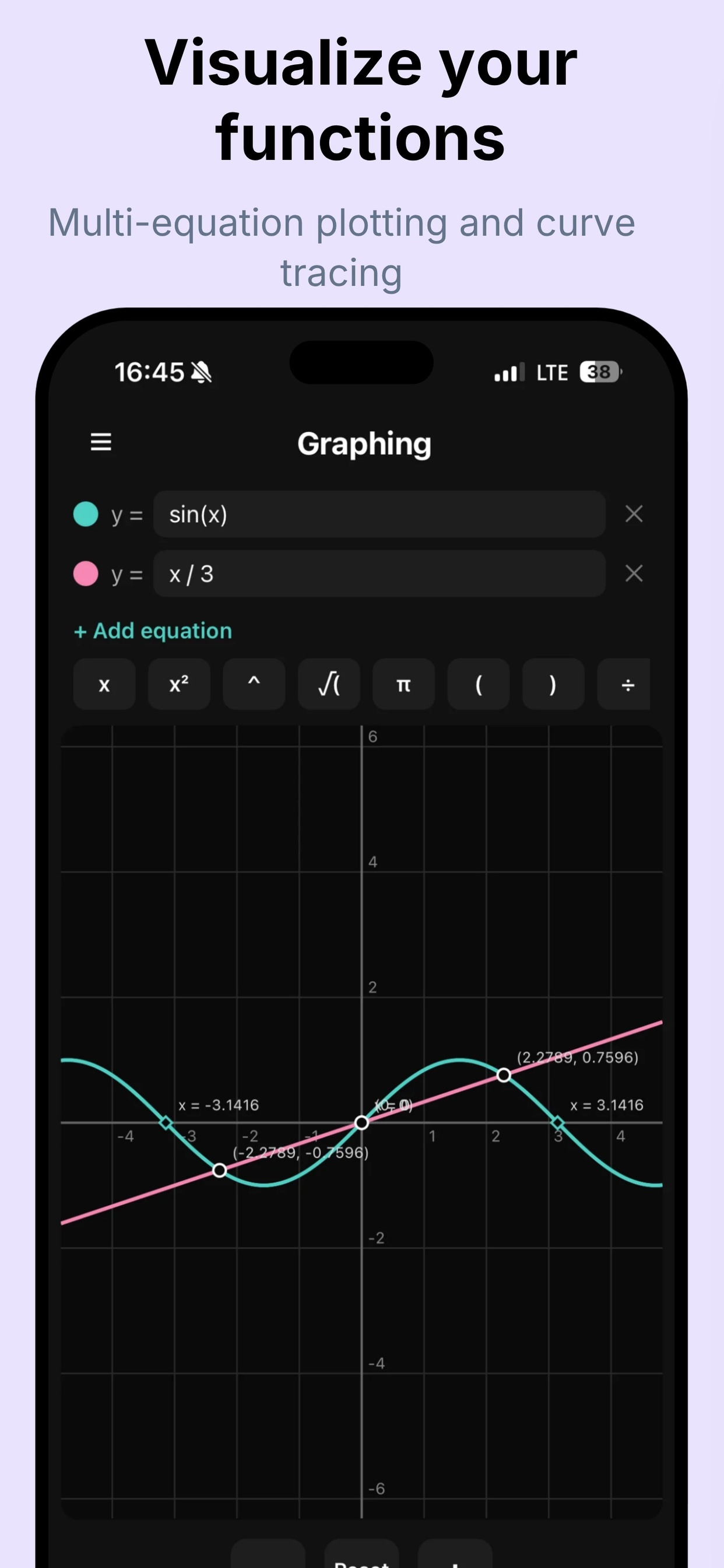 Algorix graphing feature