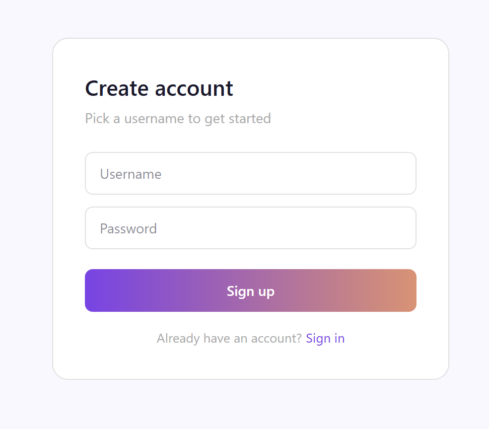 Sign Up